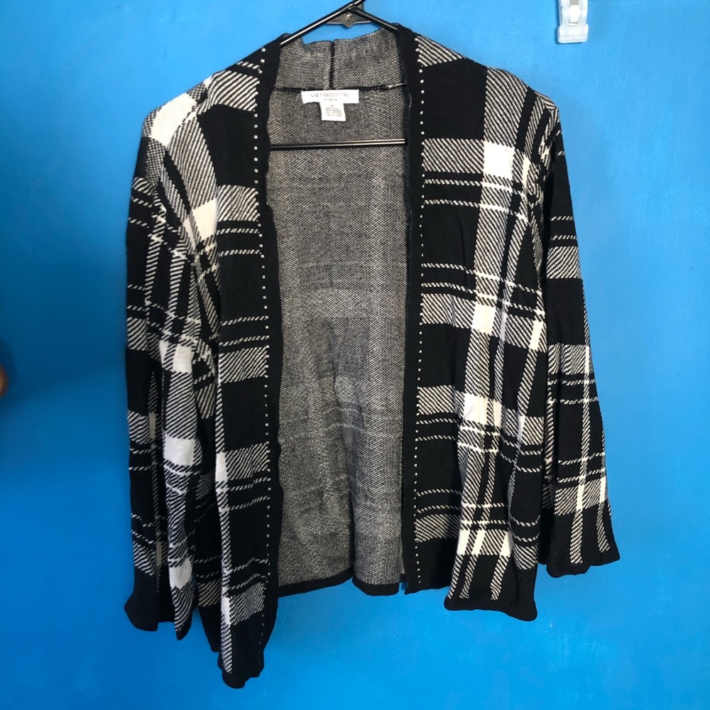 Liz Claiborne Woman Plaid Cardigan size 1X